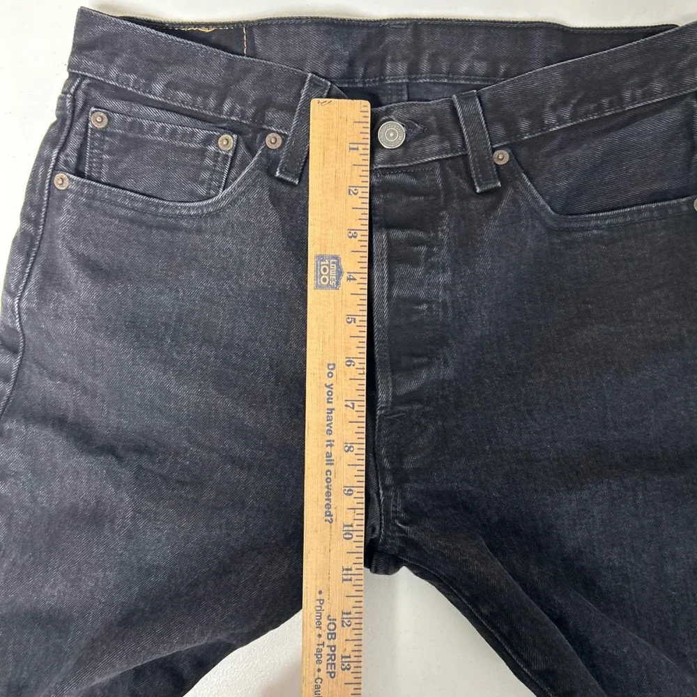Levi's 501 Original Jeans Mens 32x32 Black Button Fly Straight Leg Denim